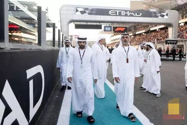 阿联酋总统迪拜王储现身一级方程式阿布扎比大奖赛